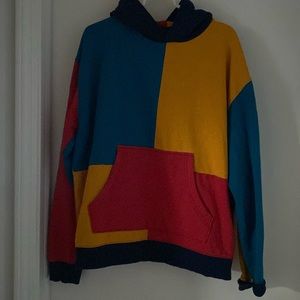 Urban Outfitters Color Block Hoodie Sweatshirt Top Large